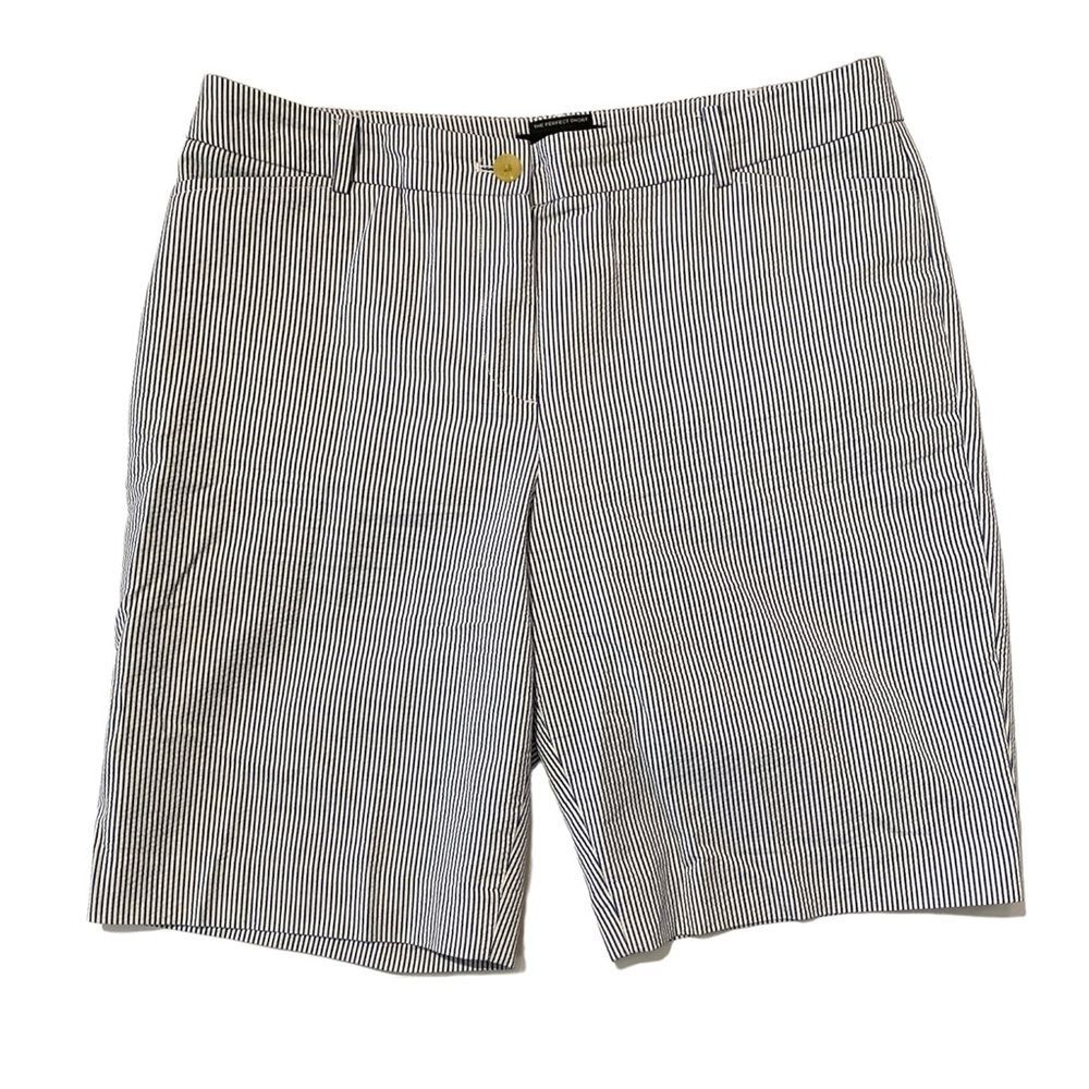 Talbots Black and White Striped Women Shorts